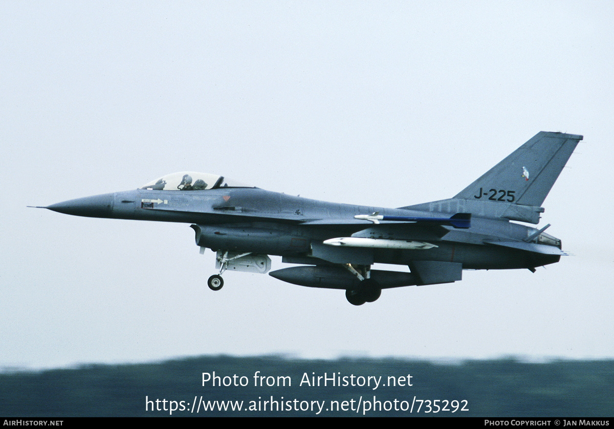 Aircraft Photo of J-225 | General Dynamics F-16A Fighting Falcon | Netherlands - Air Force | AirHistory.net #735292