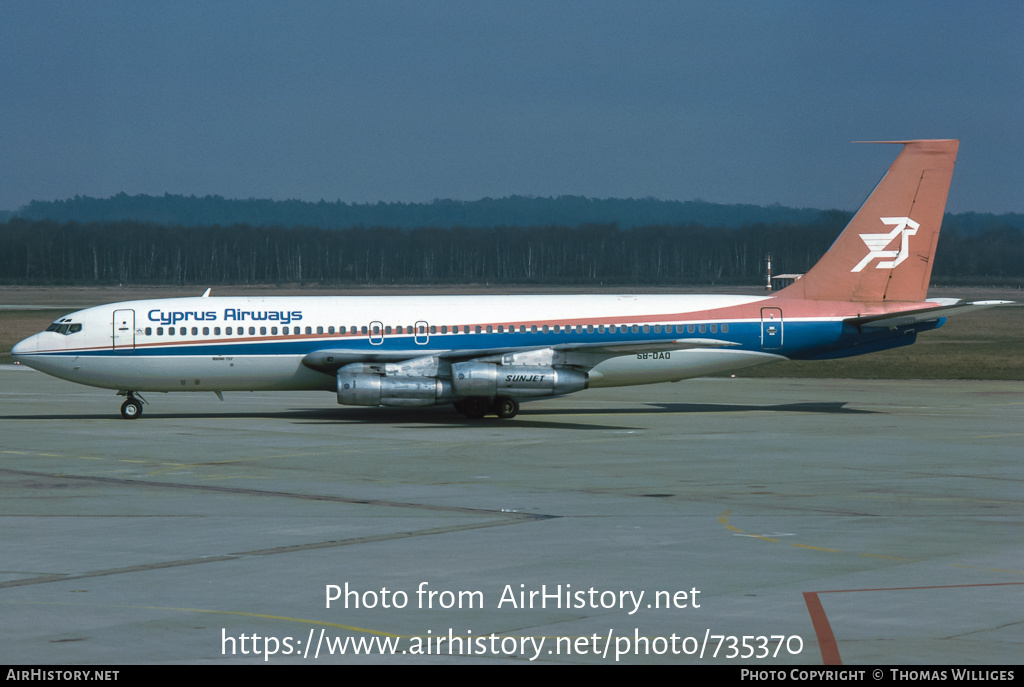 Aircraft Photo of 5B-DAO | Boeing 707-123B | Cyprus Airways | AirHistory.net #735370