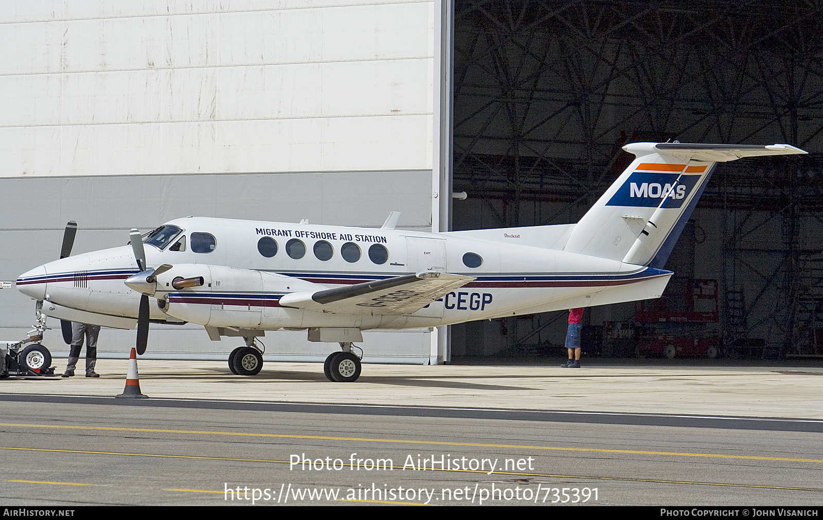 Aircraft Photo of G-CEGP | Beech 200 Super King Air | MOAS - Migrant Offshore Aid Station | AirHistory.net #735391