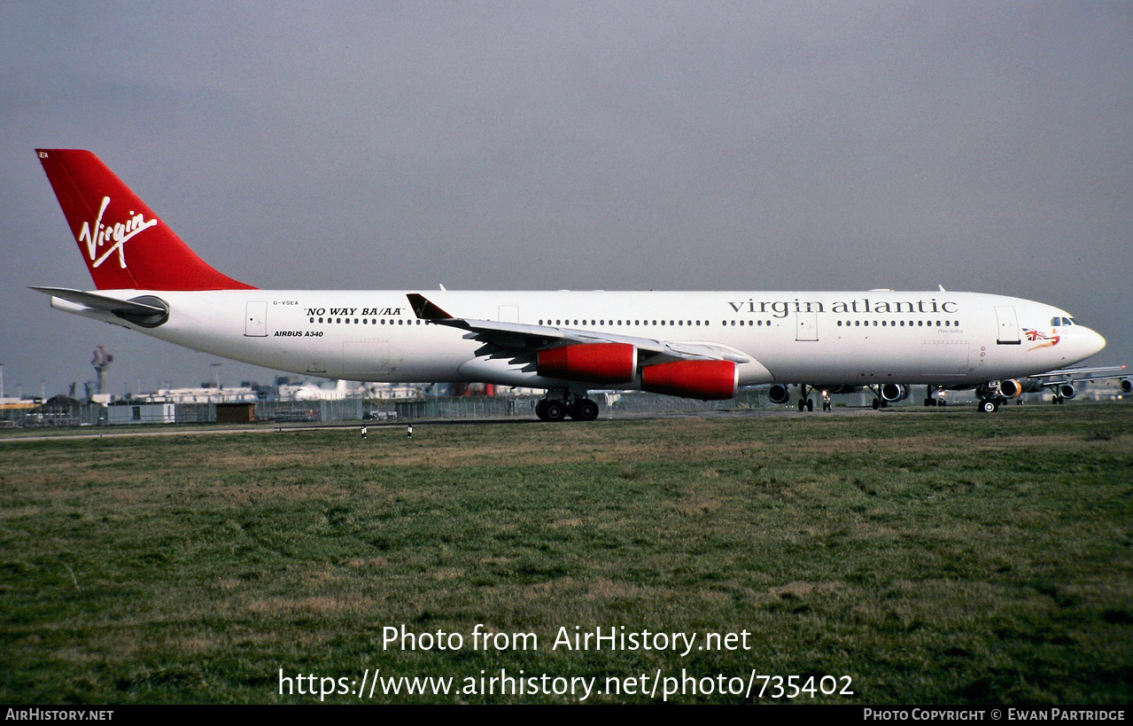 Aircraft Photo of G-VSEA | Airbus A340-311 | Virgin Atlantic Airways | AirHistory.net #735402