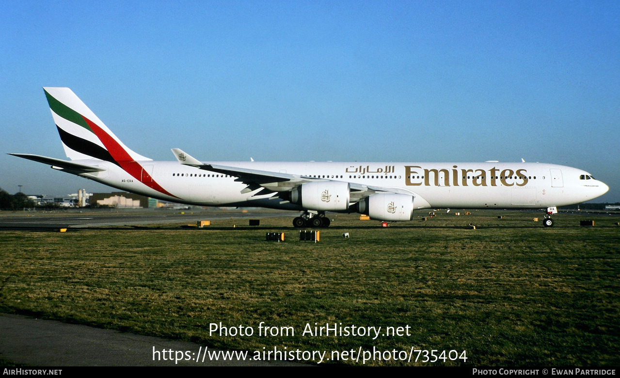 Aircraft Photo of A6-ERA | Airbus A340-541 | Emirates | AirHistory.net #735404