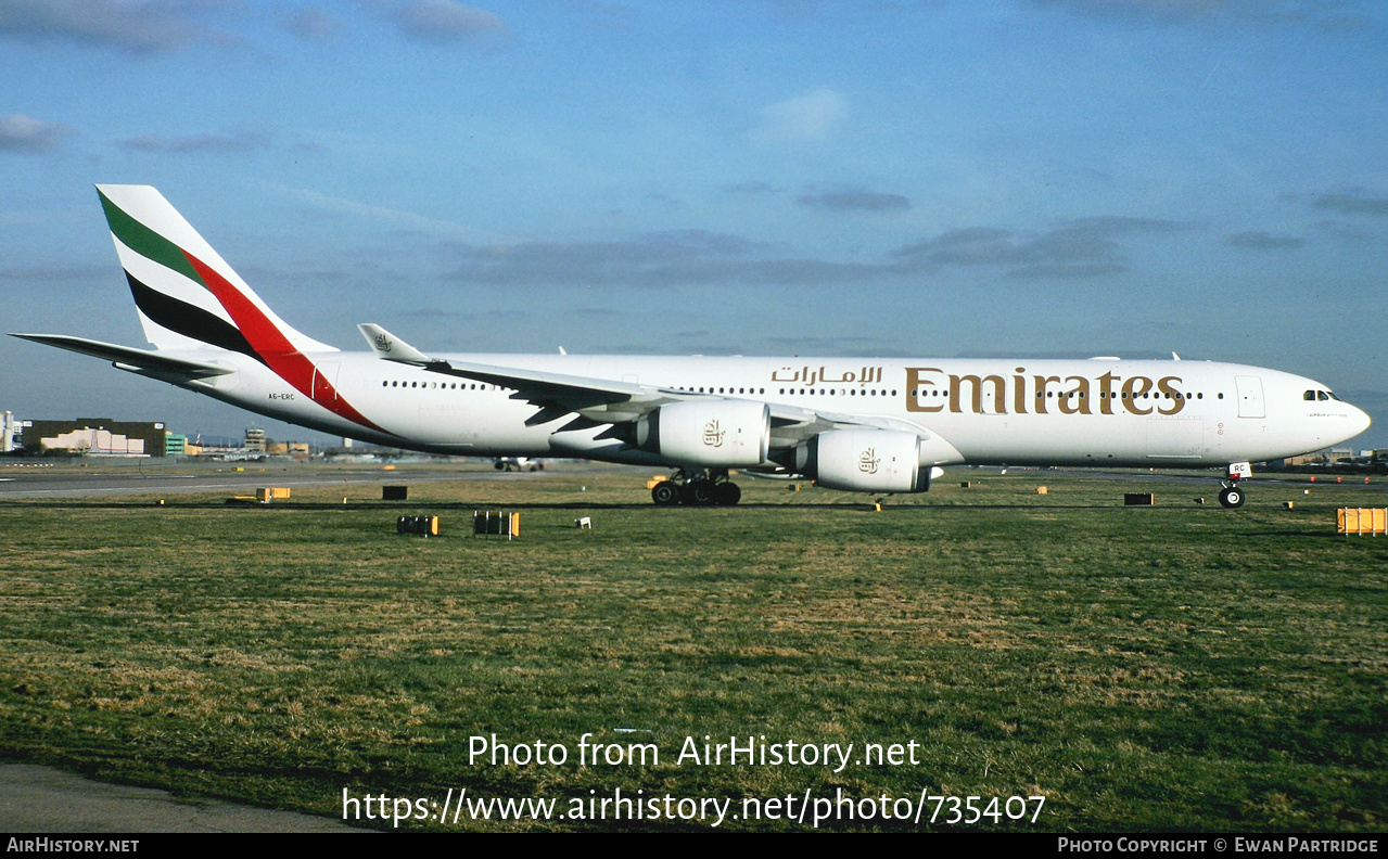 Aircraft Photo of A6-ERC | Airbus A340-541 | Emirates | AirHistory.net #735407