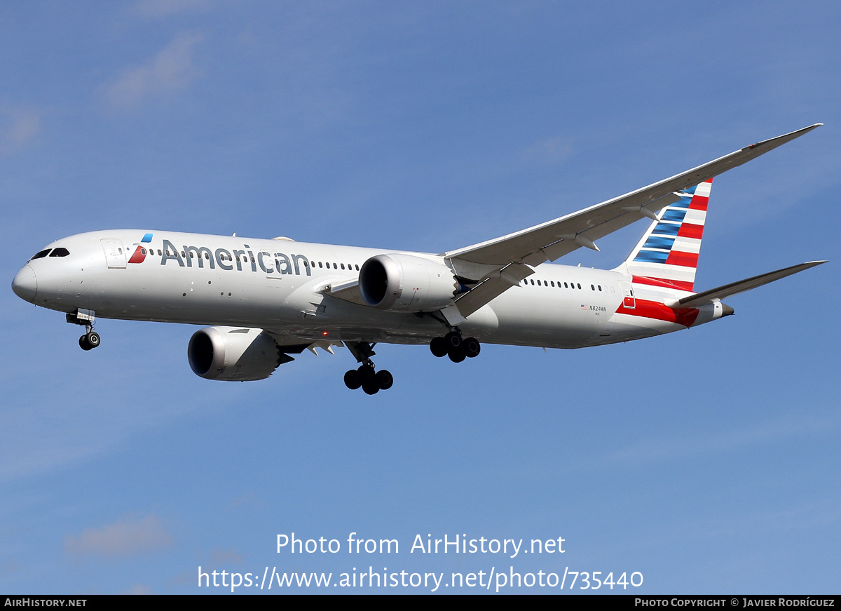 Aircraft Photo of N824AN | Boeing 787-9 Dreamliner | American Airlines | AirHistory.net #735440