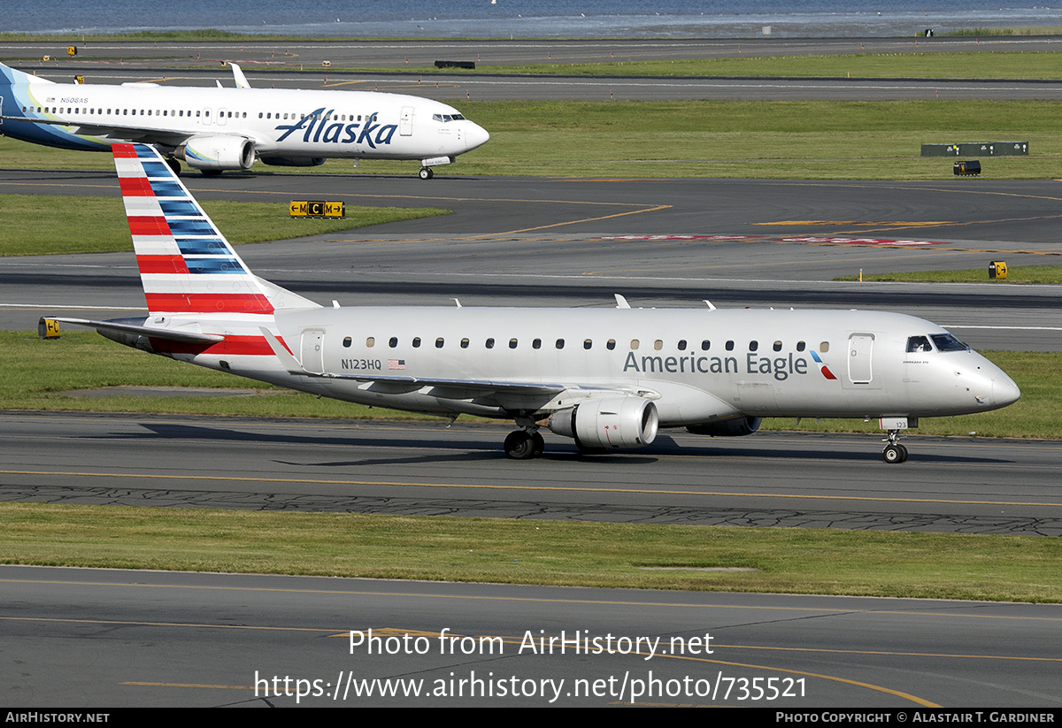 Aircraft Photo of N123HQ | Embraer 175LR (ERJ-170-200LR) | American Eagle | AirHistory.net #735521