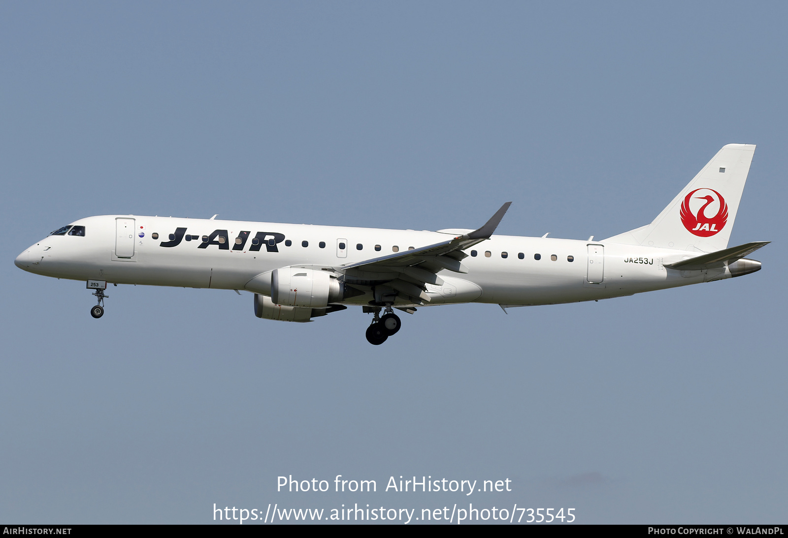 Aircraft Photo of JA253J | Embraer 190STD (ERJ-190-100STD) | J-Air | AirHistory.net #735545