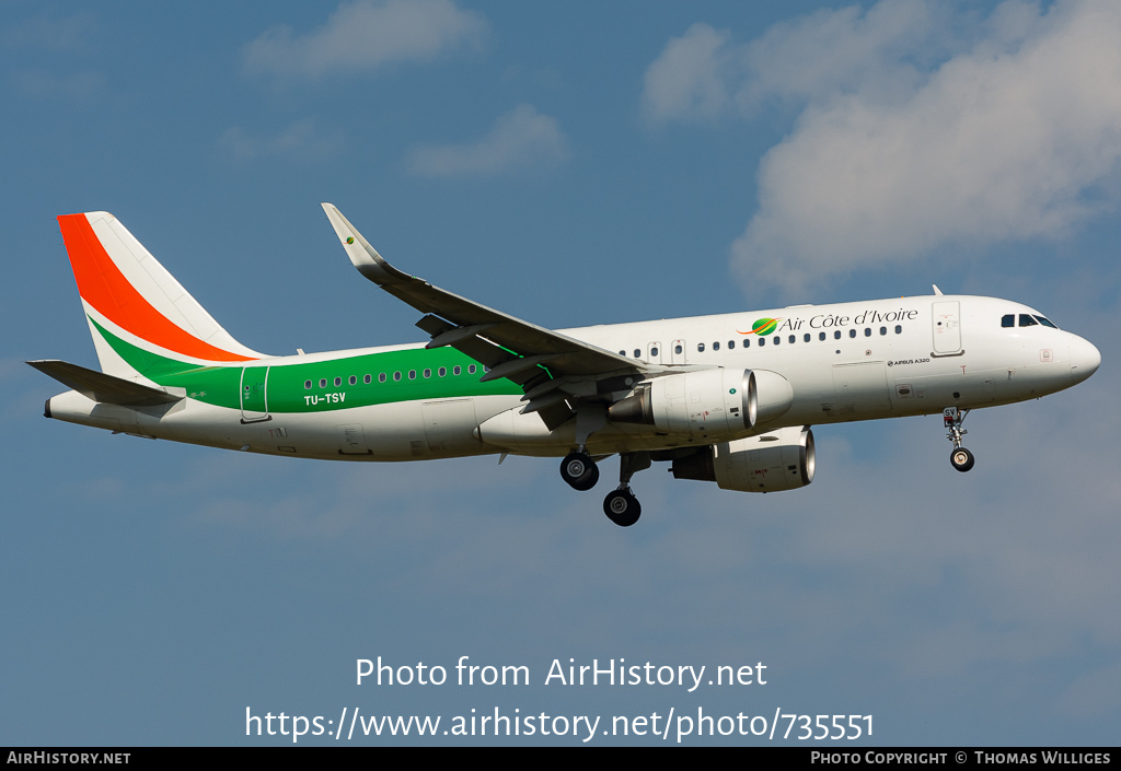 Aircraft Photo of TU-TSV | Airbus A320-214 | Air Côte d'Ivoire | AirHistory.net #735551