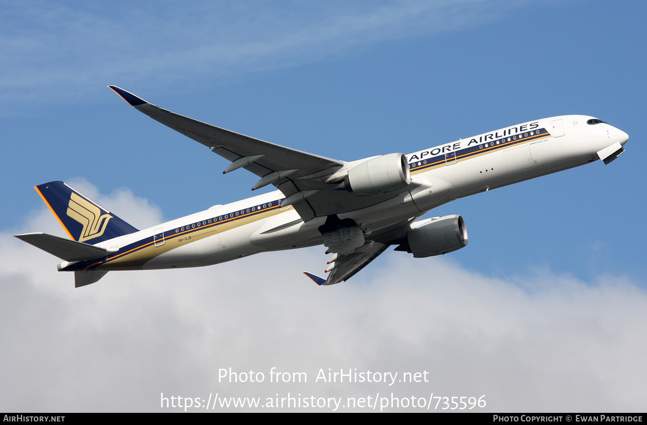 Aircraft Photo of 9V-SJB | Airbus A350-941 | Singapore Airlines | AirHistory.net #735596