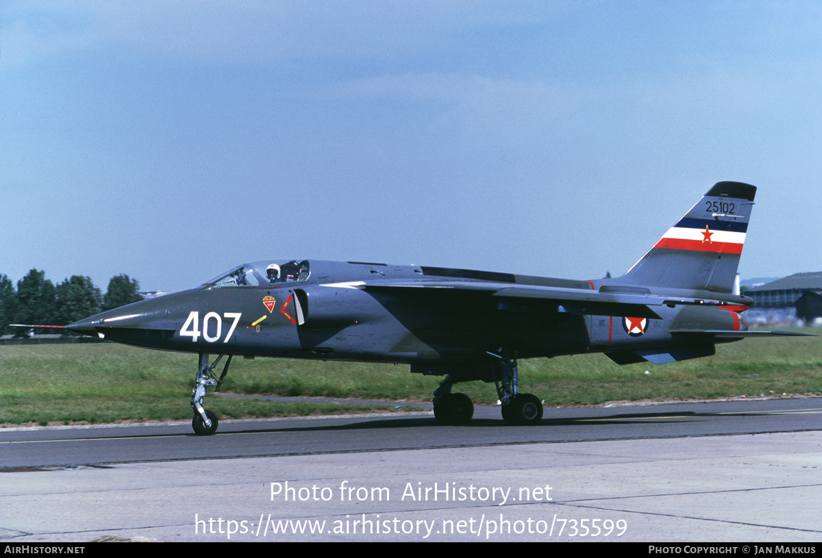 Aircraft Photo of 25102 | Soko J-22 Orao | Yugoslavia - Air Force | AirHistory.net #735599