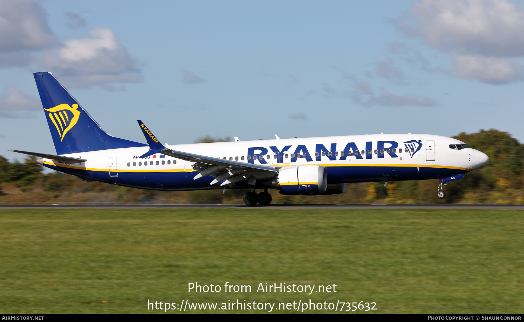 Aircraft Photo of 9H-VUG | Boeing 737-8200 Max 200 | Ryanair | AirHistory.net #735632