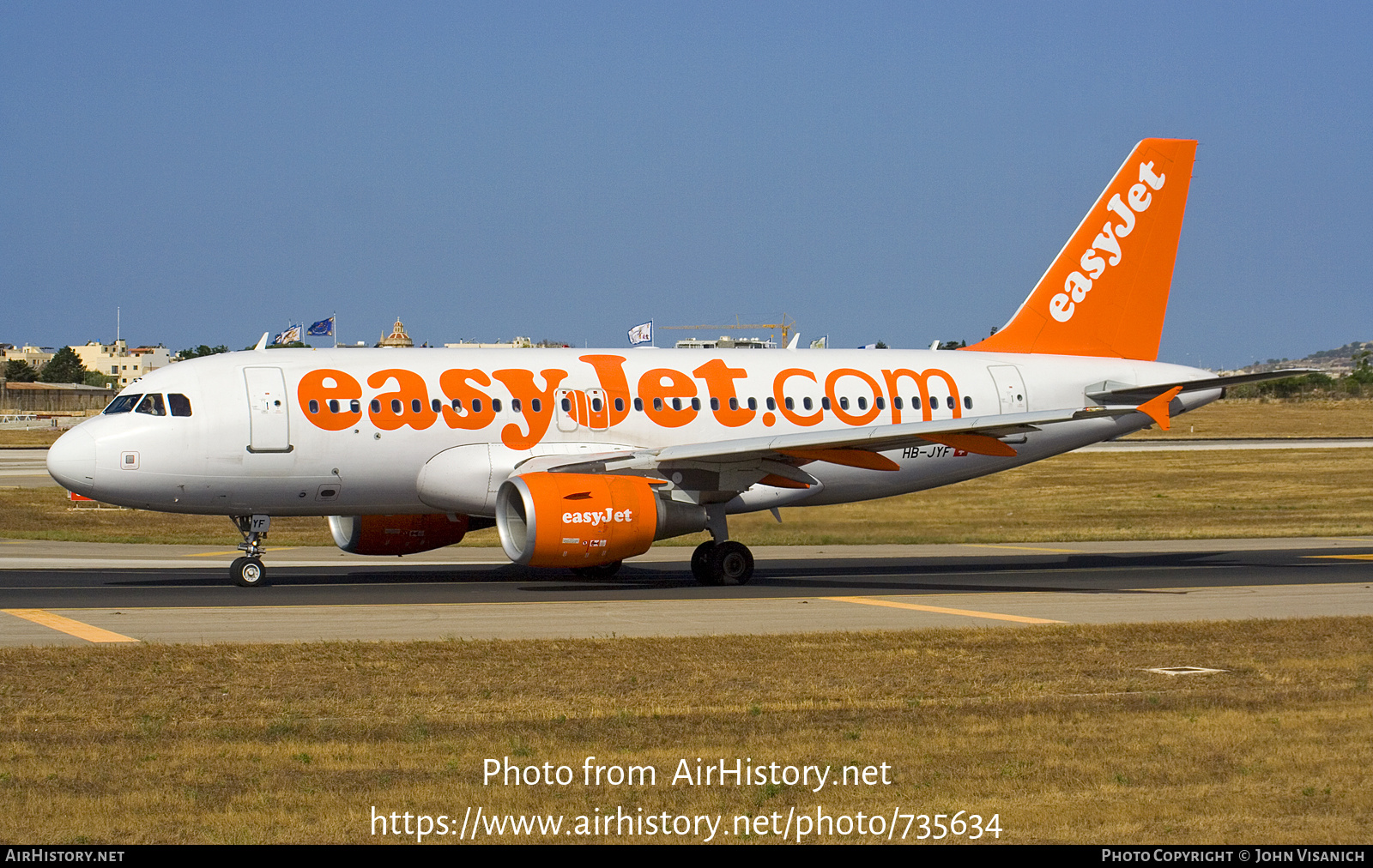 Aircraft Photo of HB-JYF | Airbus A319-111 | EasyJet | AirHistory.net #735634