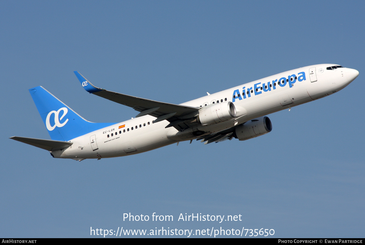 Aircraft Photo of EC-LQX | Boeing 737-85P | Air Europa | AirHistory.net #735650