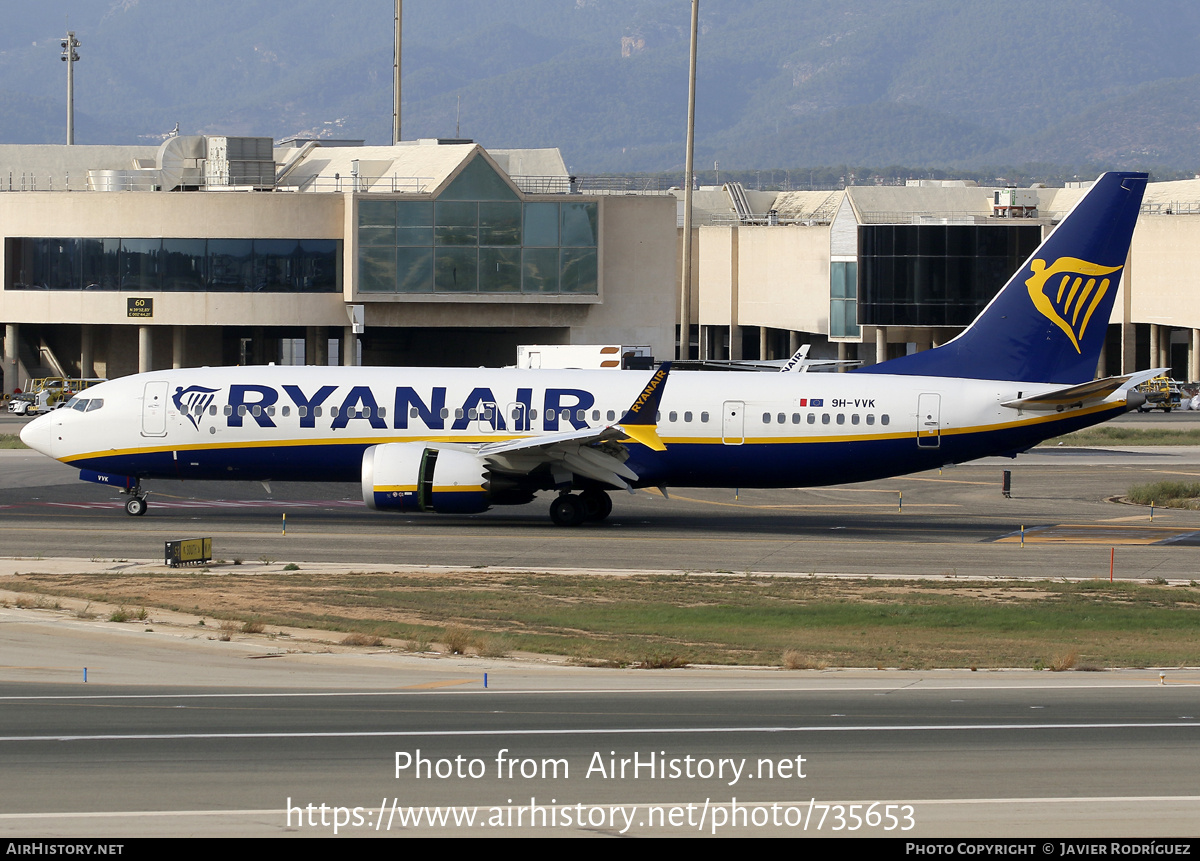 Aircraft Photo of 9H-VVK | Boeing 737-8200 Max 200 | Ryanair | AirHistory.net #735653