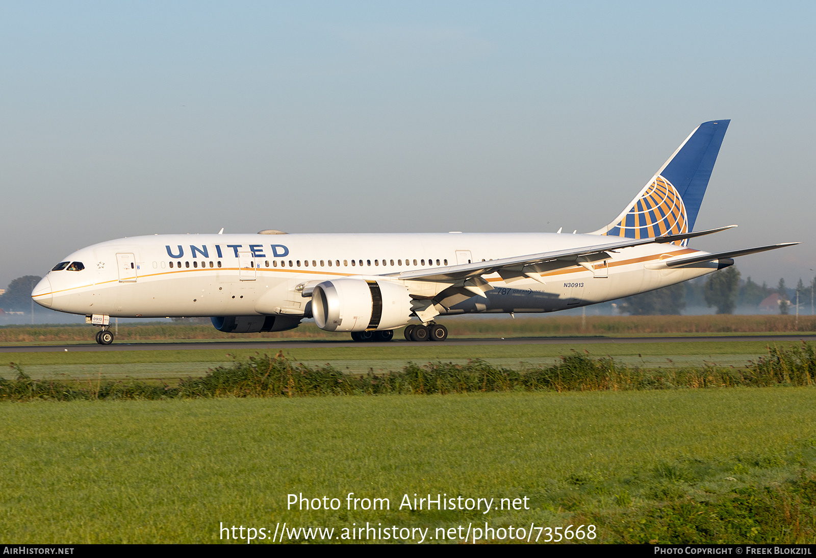 Aircraft Photo of N30913 | Boeing 787-8 Dreamliner | United Airlines | AirHistory.net #735668