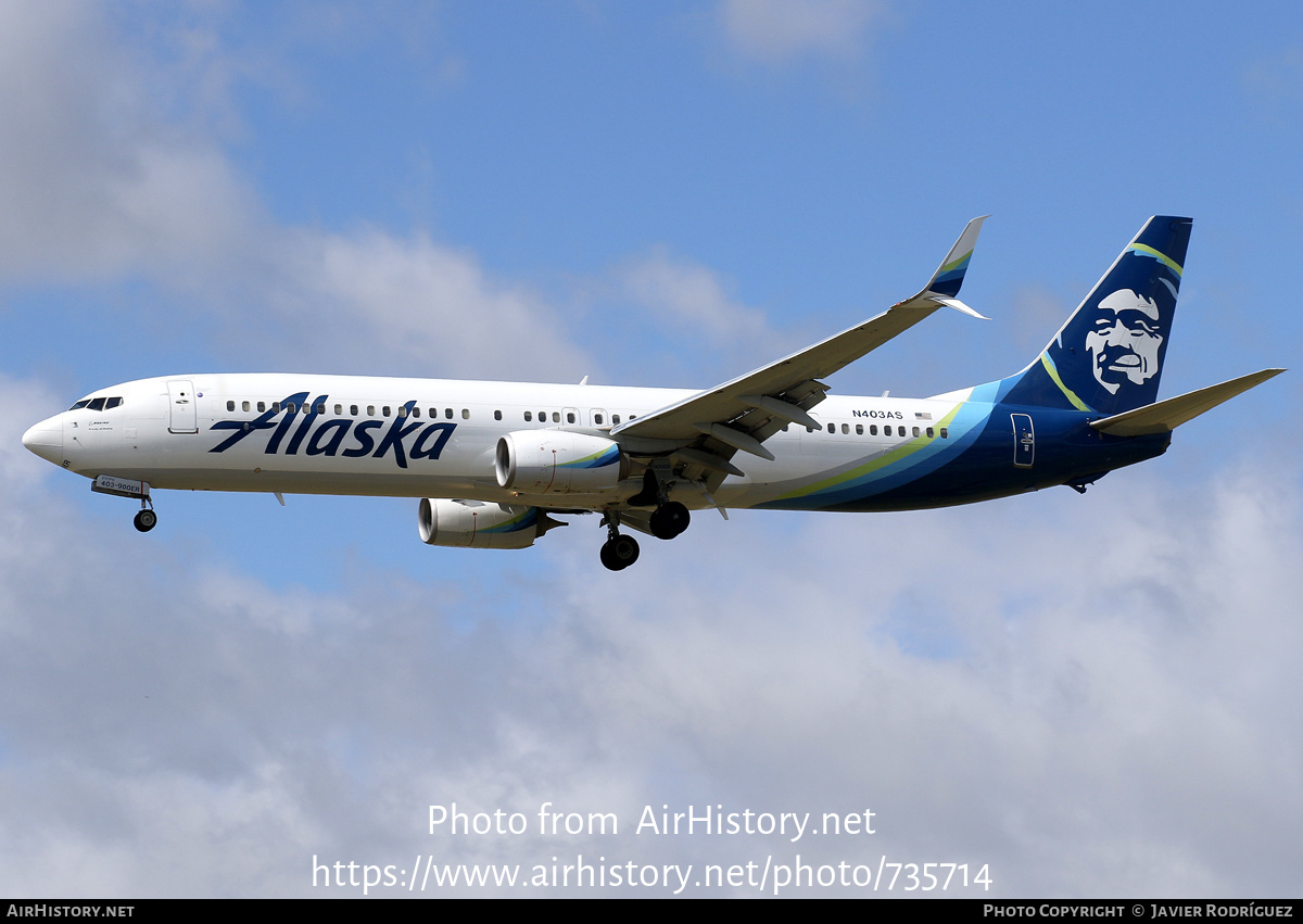 Aircraft Photo of N403AS | Boeing 737-990/ER | Alaska Airlines | AirHistory.net #735714