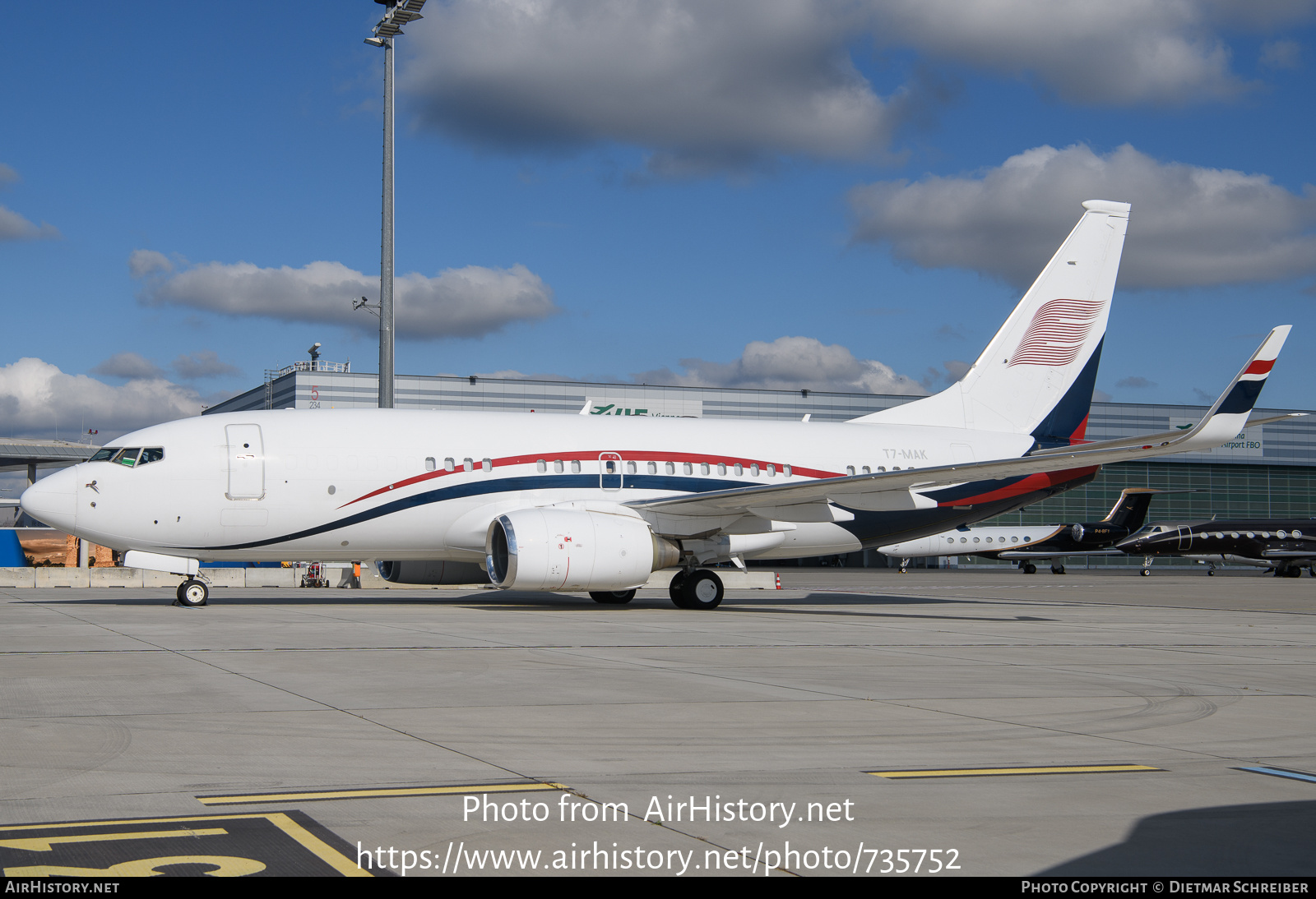 Aircraft Photo of T7-MAK | Boeing 737-7HZ BBJ | AirHistory.net #735752