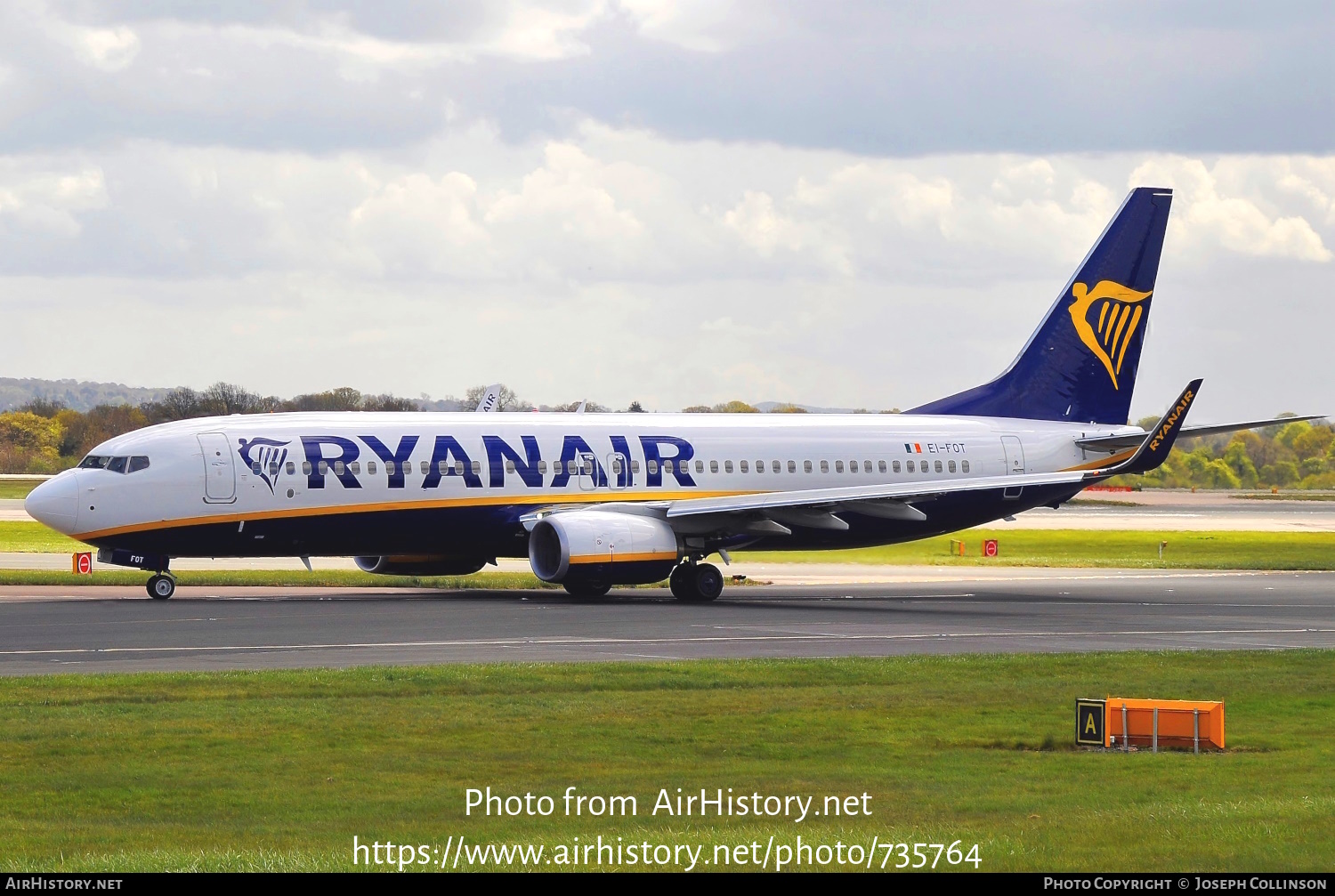 Aircraft Photo of EI-FOT | Boeing 737-8AS | Ryanair | AirHistory.net #735764