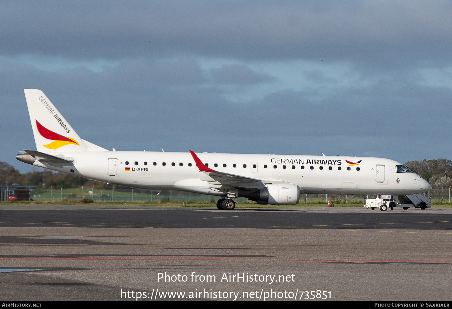 Aircraft Photo of D-APRI | Embraer 190LR (ERJ-190-100LR) | German Airways | AirHistory.net #735851