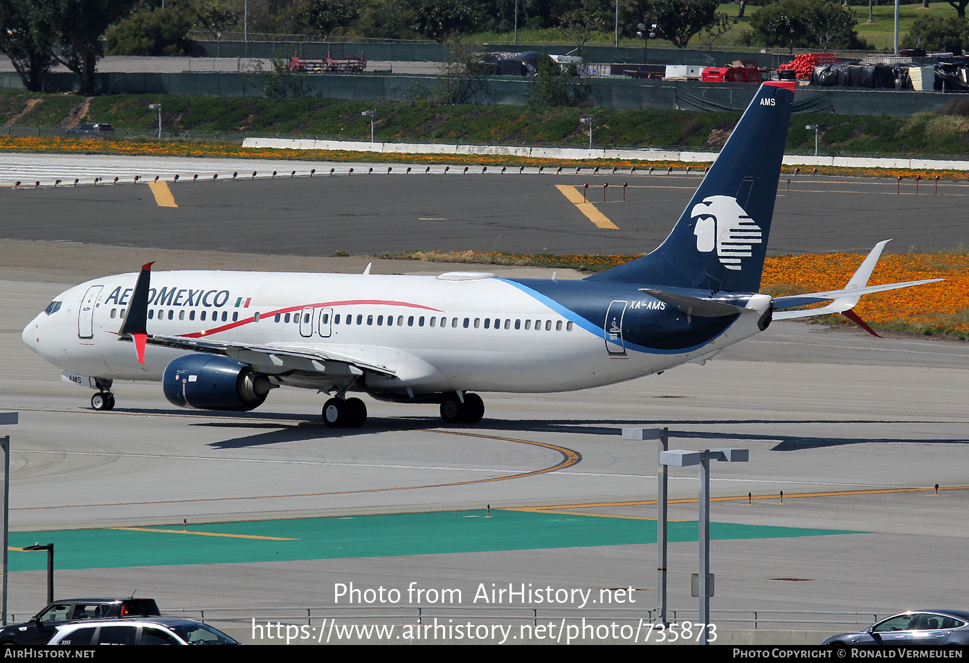 Aircraft Photo of XA-AMS | Boeing 737-852 | AeroMéxico | AirHistory.net #735873