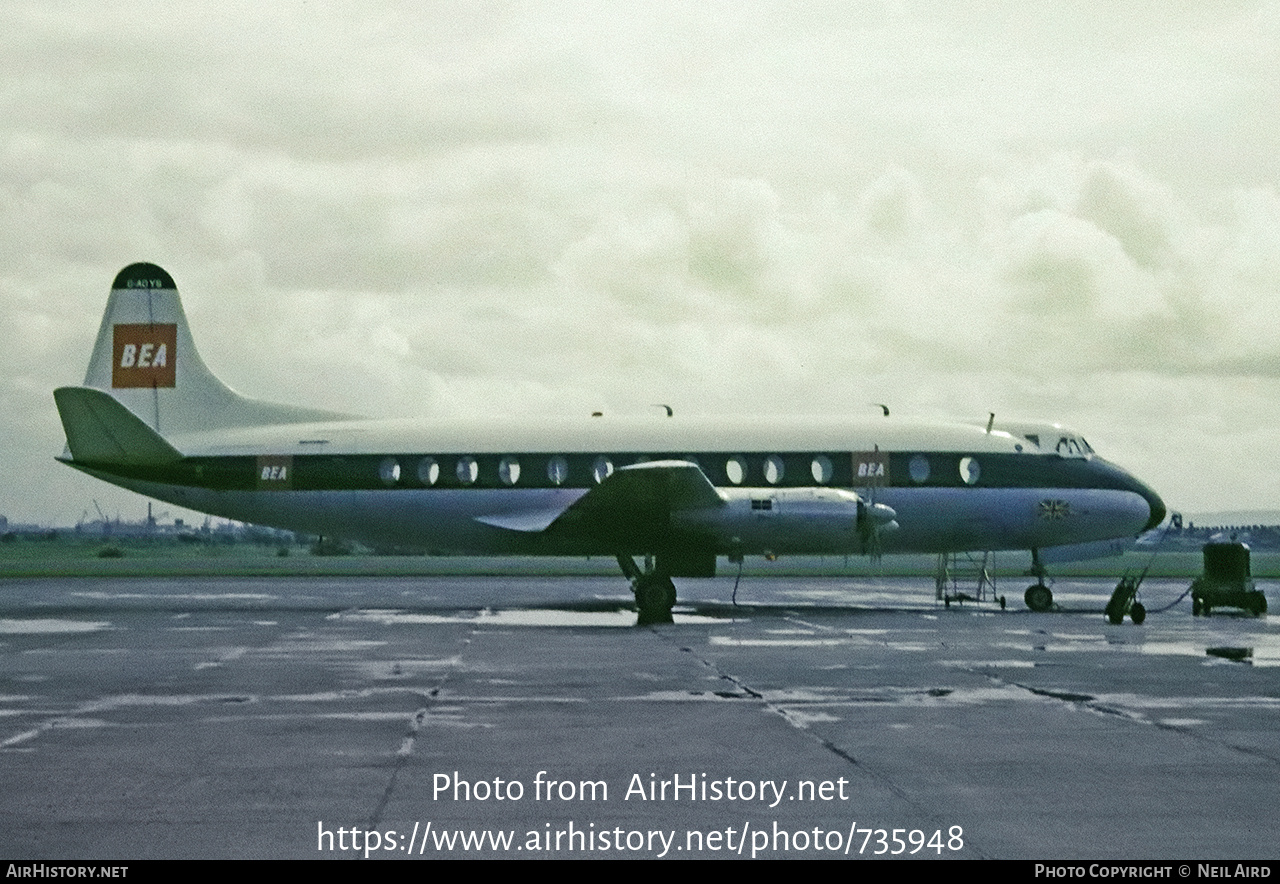 Aircraft Photo of G-AOYS | Vickers 806 Viscount | BEA - British European Airways | AirHistory.net #735948