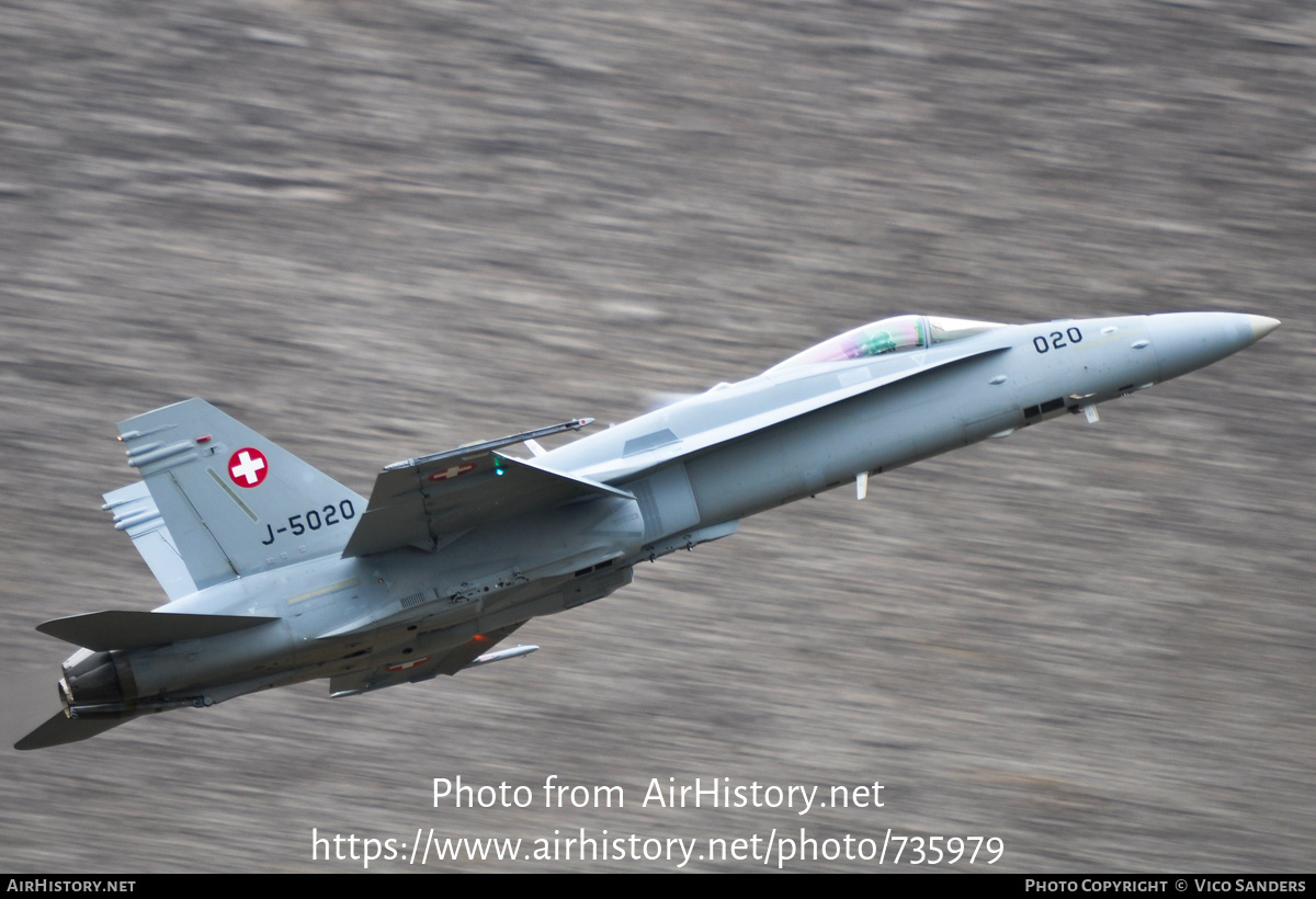 Aircraft Photo of J-5020 | McDonnell Douglas F/A-18C Hornet | Switzerland - Air Force | AirHistory.net #735979