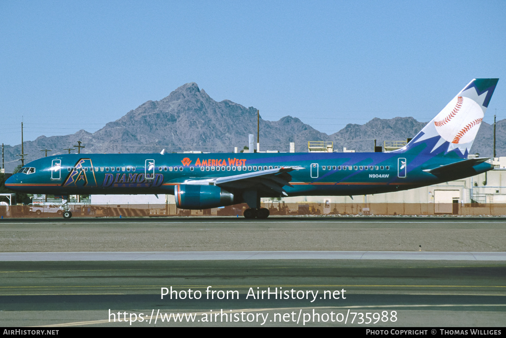 Aircraft Photo of N904AW | Boeing 757-2S7 | America West Airlines | AirHistory.net #735988