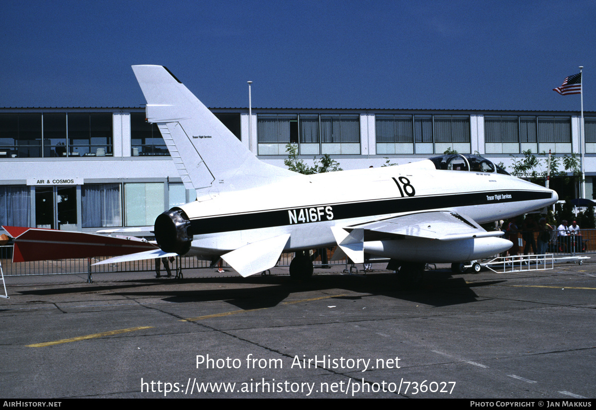 Aircraft Photo of N416FS | North American F-100F Super Sabre | Tracor Flight Services | AirHistory.net #736027