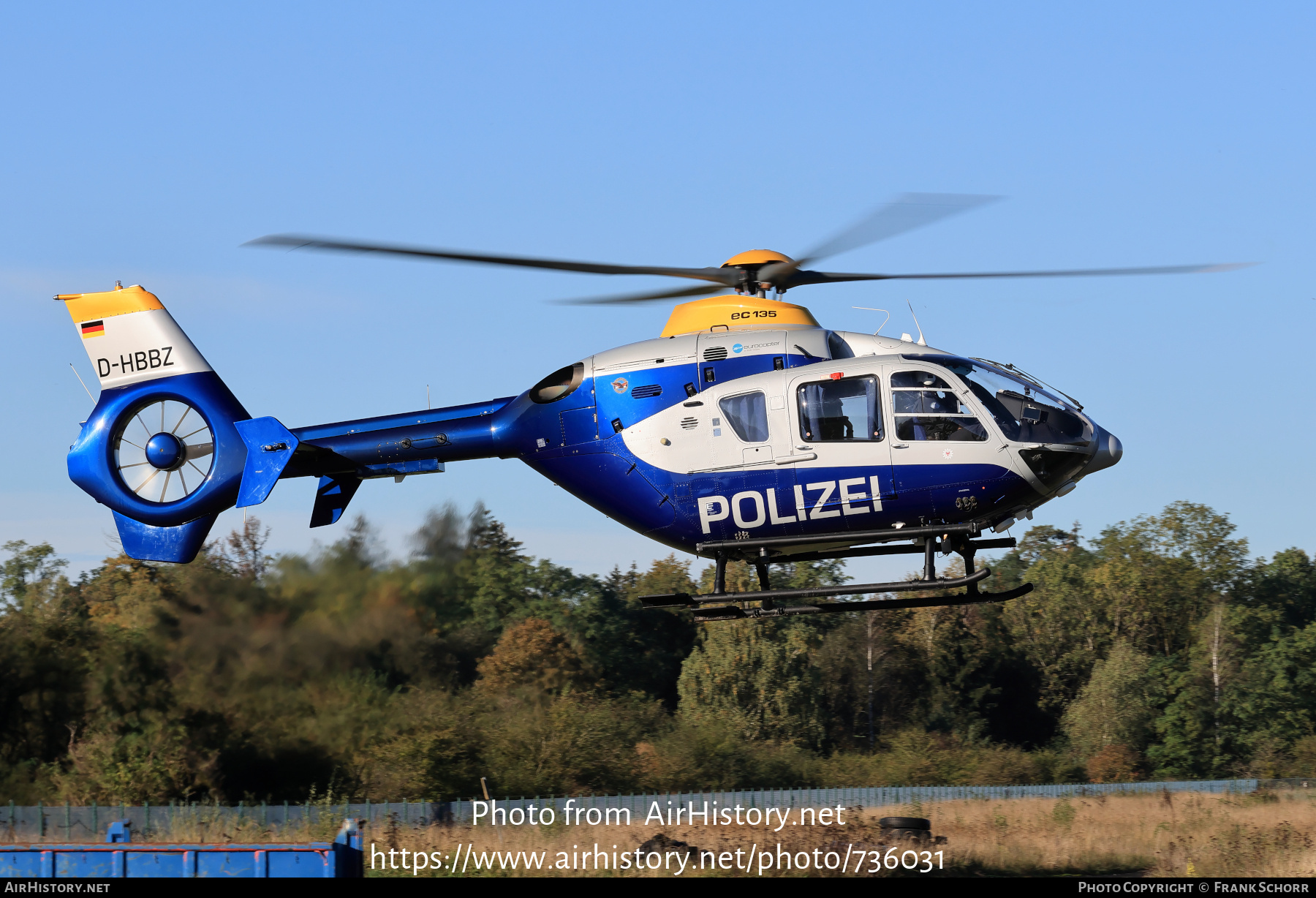 Aircraft Photo of D-HBBZ | Eurocopter EC-135P-2 | Polizei | AirHistory.net #736031