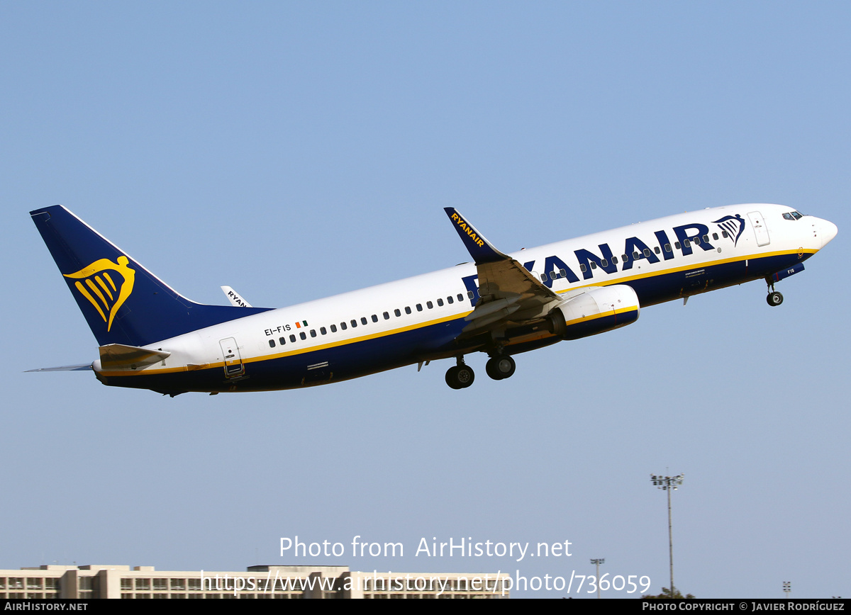 Aircraft Photo of EI-FIS | Boeing 737-8AS | Ryanair | AirHistory.net #736059