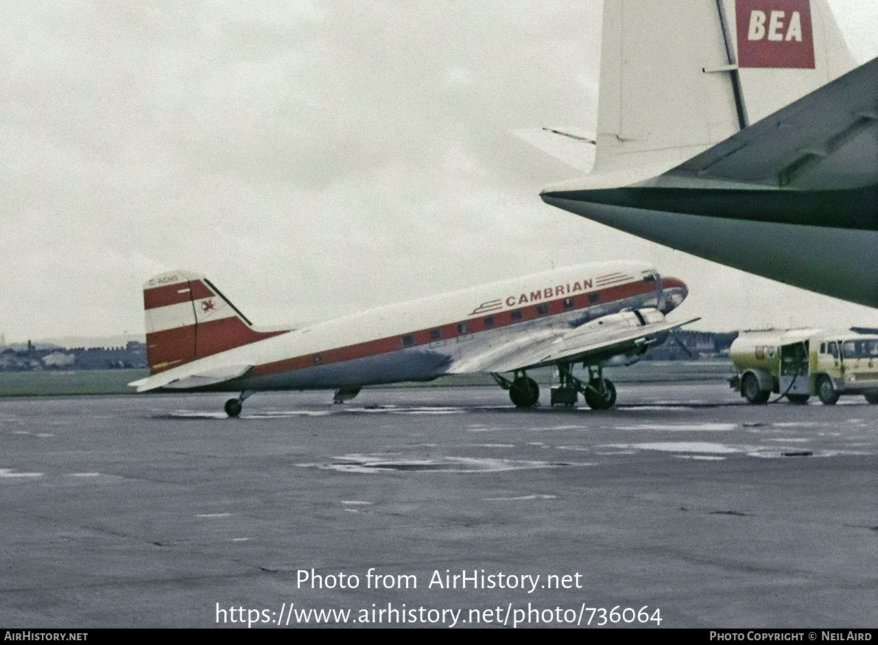 Aircraft Photo of G-AGHS | Douglas C-47A Dakota Mk.3 | Cambrian Airways | AirHistory.net #736064