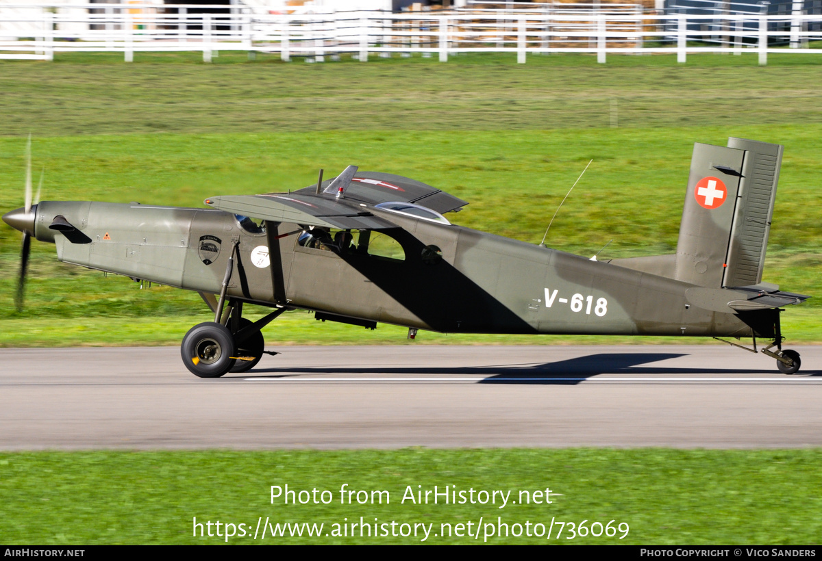 Aircraft Photo of V-618 | Pilatus PC-6/B2-H2M-1 Turbo Porter | Switzerland - Air Force | AirHistory.net #736069