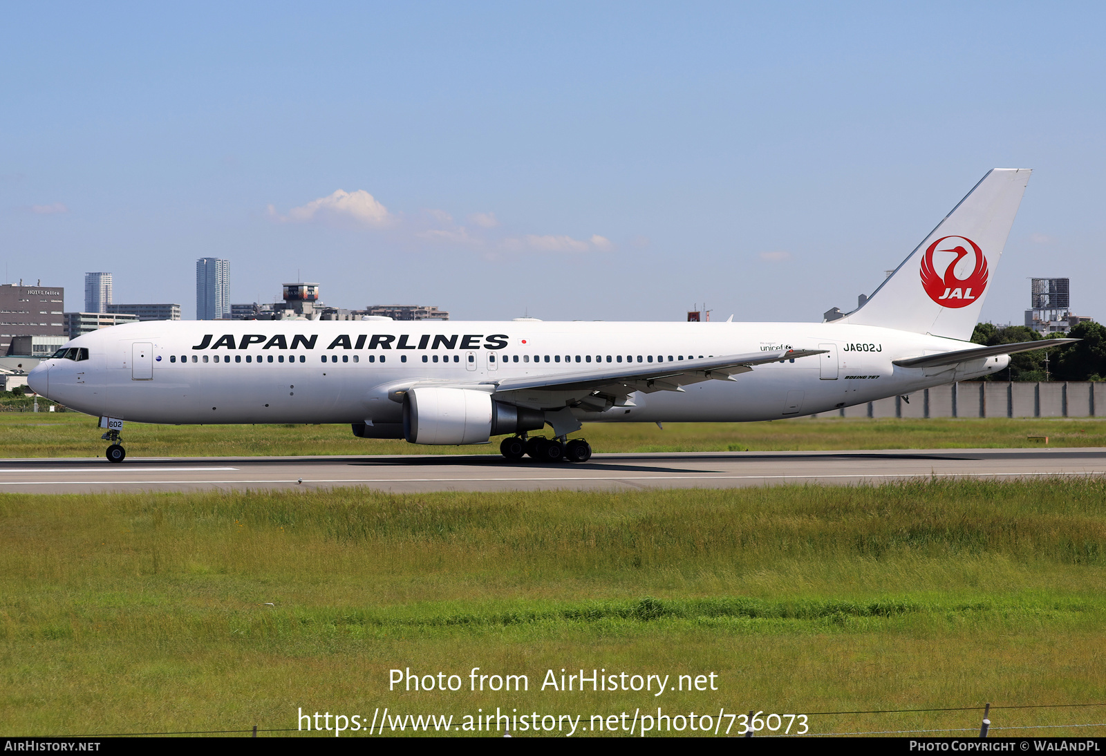 Aircraft Photo of JA602J | Boeing 767-346/ER | Japan Airlines - JAL | AirHistory.net #736073