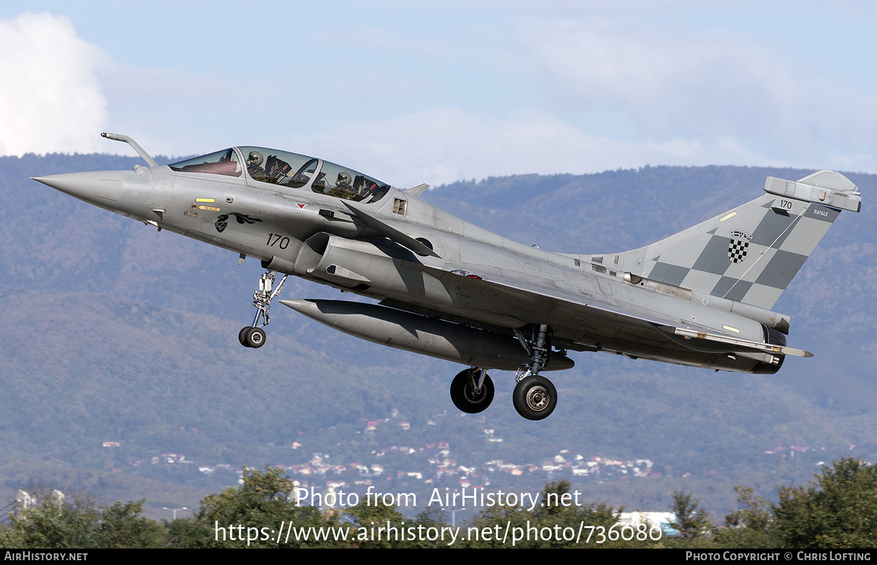 Aircraft Photo of 170 | Dassault Rafale B | Croatia - Air Force | AirHistory.net #736080