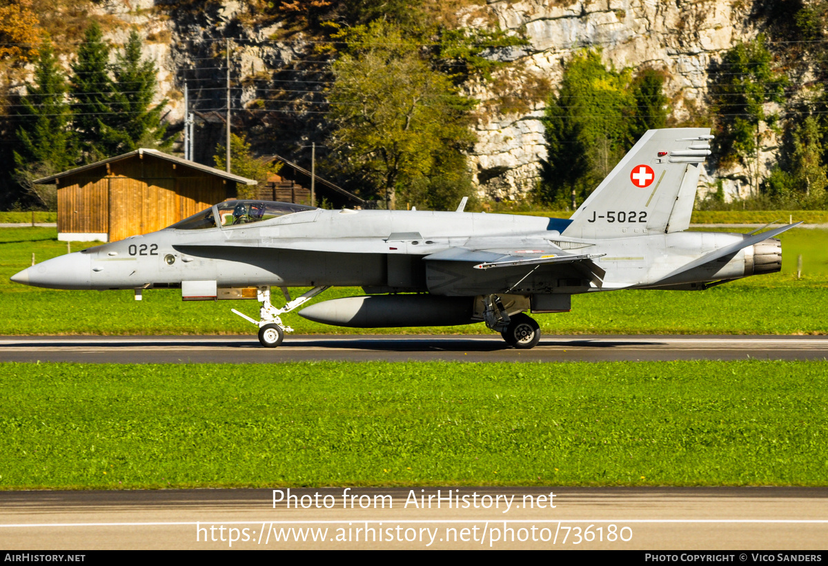 Aircraft Photo of J-5022 | McDonnell Douglas F/A-18C Hornet | Switzerland - Air Force | AirHistory.net #736180