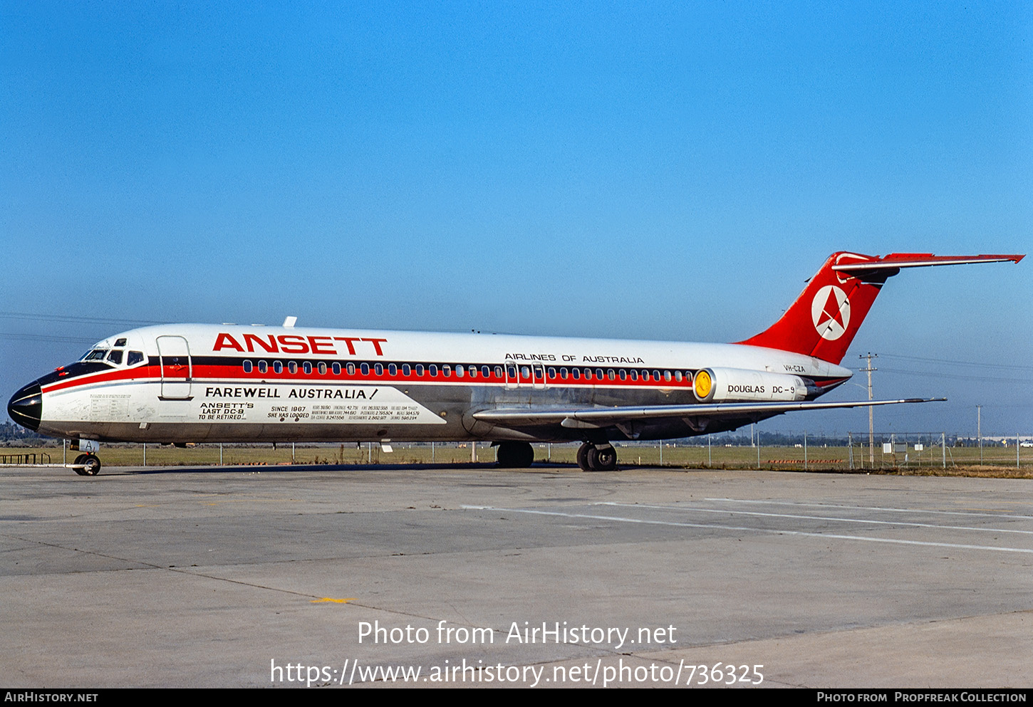 Aircraft Photo of VH-CZA | Douglas DC-9-31 | Ansett Airlines of Australia | AirHistory.net #736325