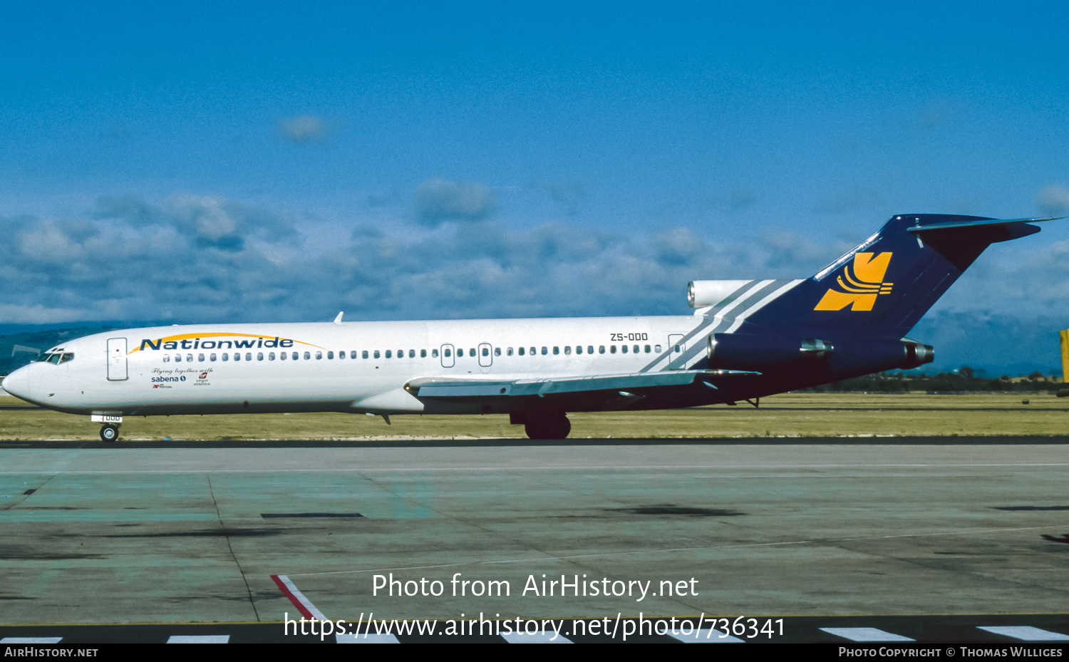 Aircraft Photo of ZS-ODO | Boeing 727-231/Adv | Nationwide Airlines | AirHistory.net #736341