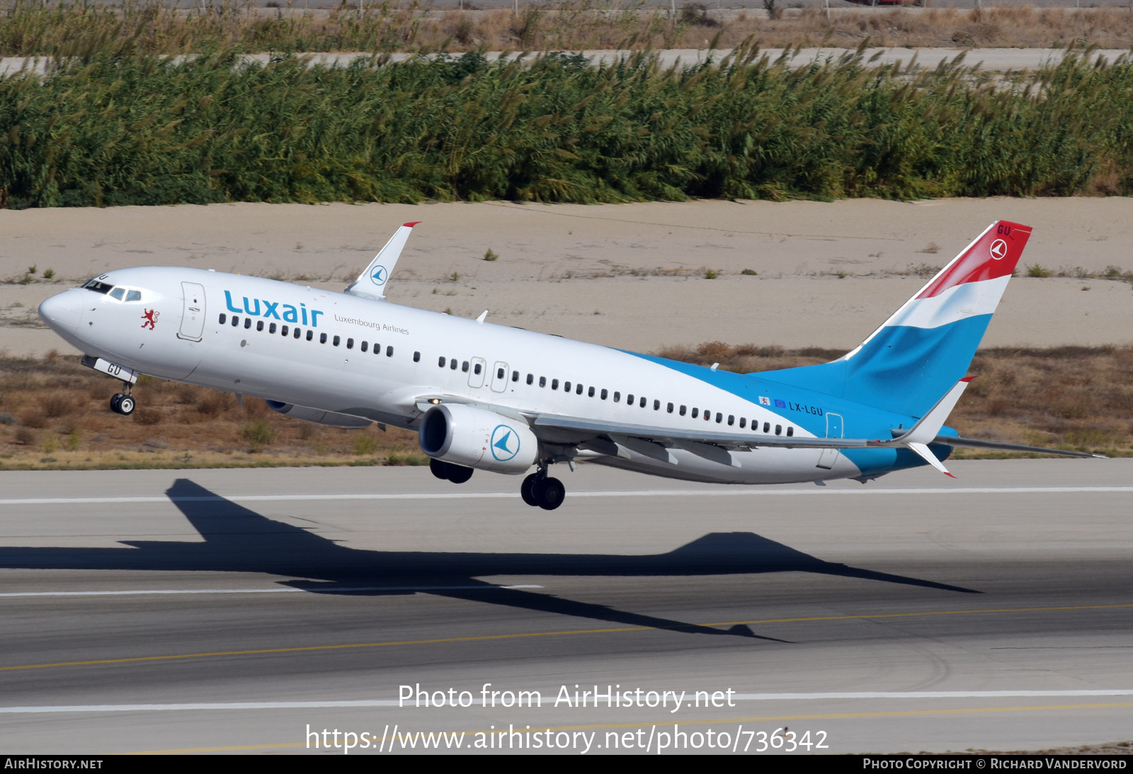 Aircraft Photo of LX-LGU | Boeing 737-8C9 | Luxair | AirHistory.net #736342