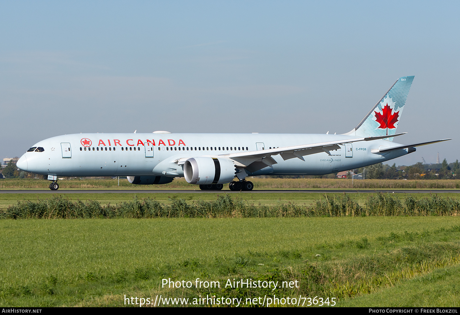 Aircraft Photo of C-FPQB | Boeing 787-9 Dreamliner | Air Canada | AirHistory.net #736345