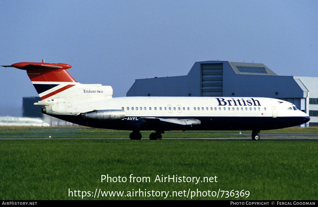 Aircraft Photo of G-AVFL | Hawker Siddeley HS-121 Trident 2E | British Airways | AirHistory.net #736369