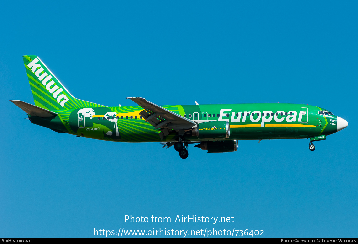 Aircraft Photo of ZS-OAO | Boeing 737-4S3 | Kulula | AirHistory.net #736402