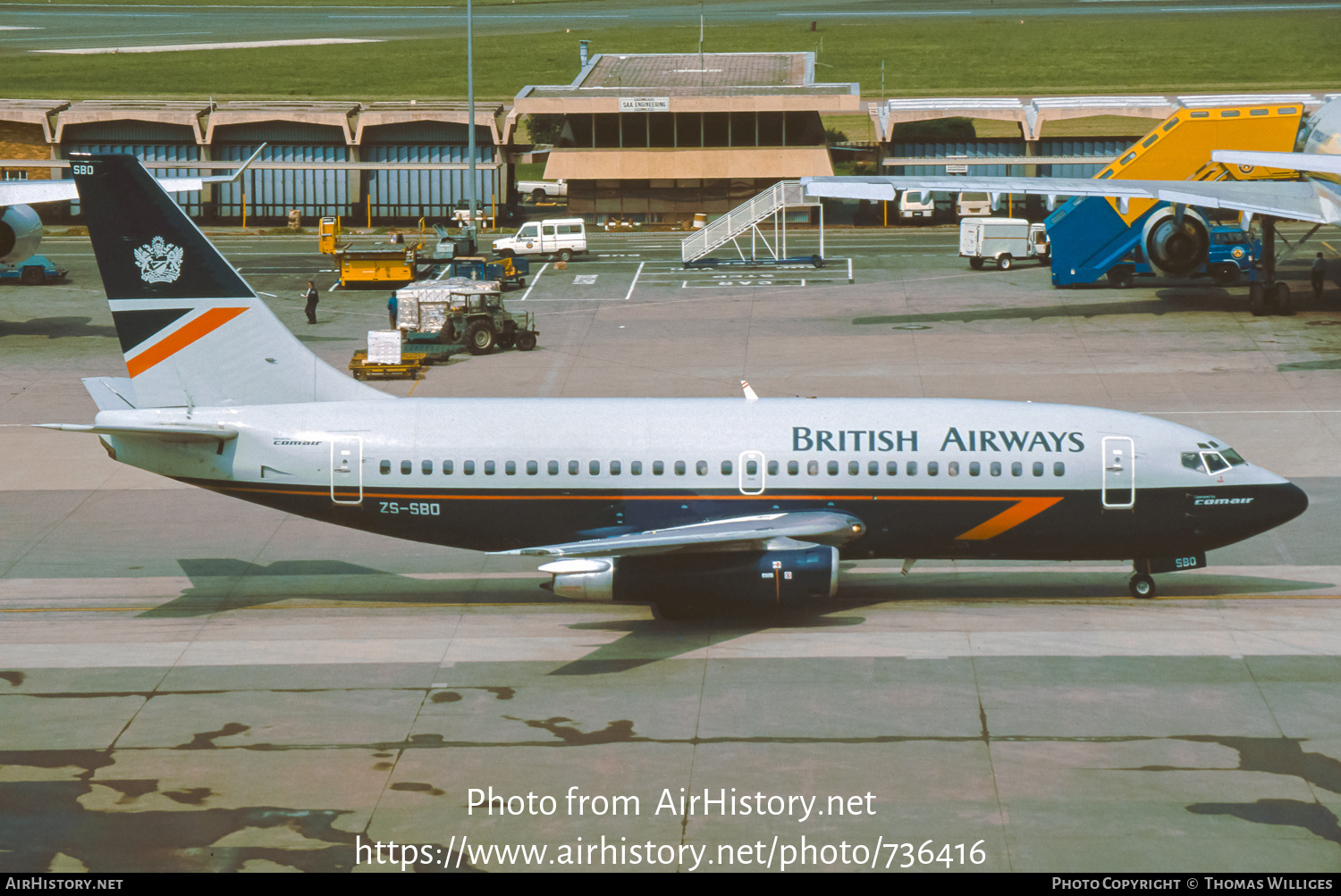 Aircraft Photo of ZS-SBO | Boeing 737-244 | British Airways | AirHistory.net #736416