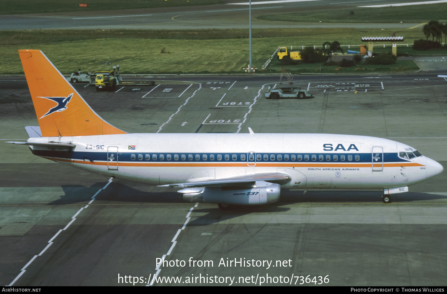 Aircraft Photo of ZS-SIC | Boeing 737-244/Adv | South African Airways | AirHistory.net #736436