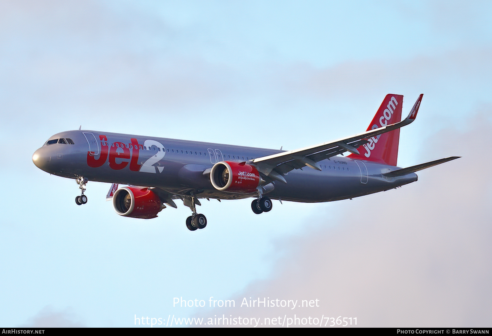 Aircraft Photo of G-SUNO | Airbus A321-251NX | Jet2 | AirHistory.net #736511