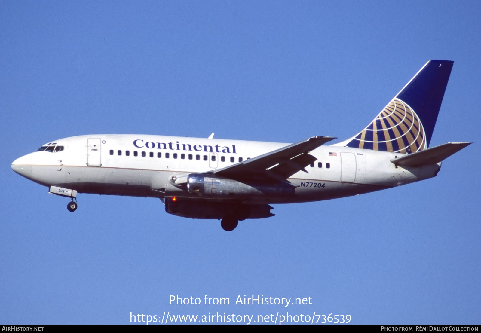 Aircraft Photo of N77204 | Boeing 737-130 | Continental Airlines | AirHistory.net #736539