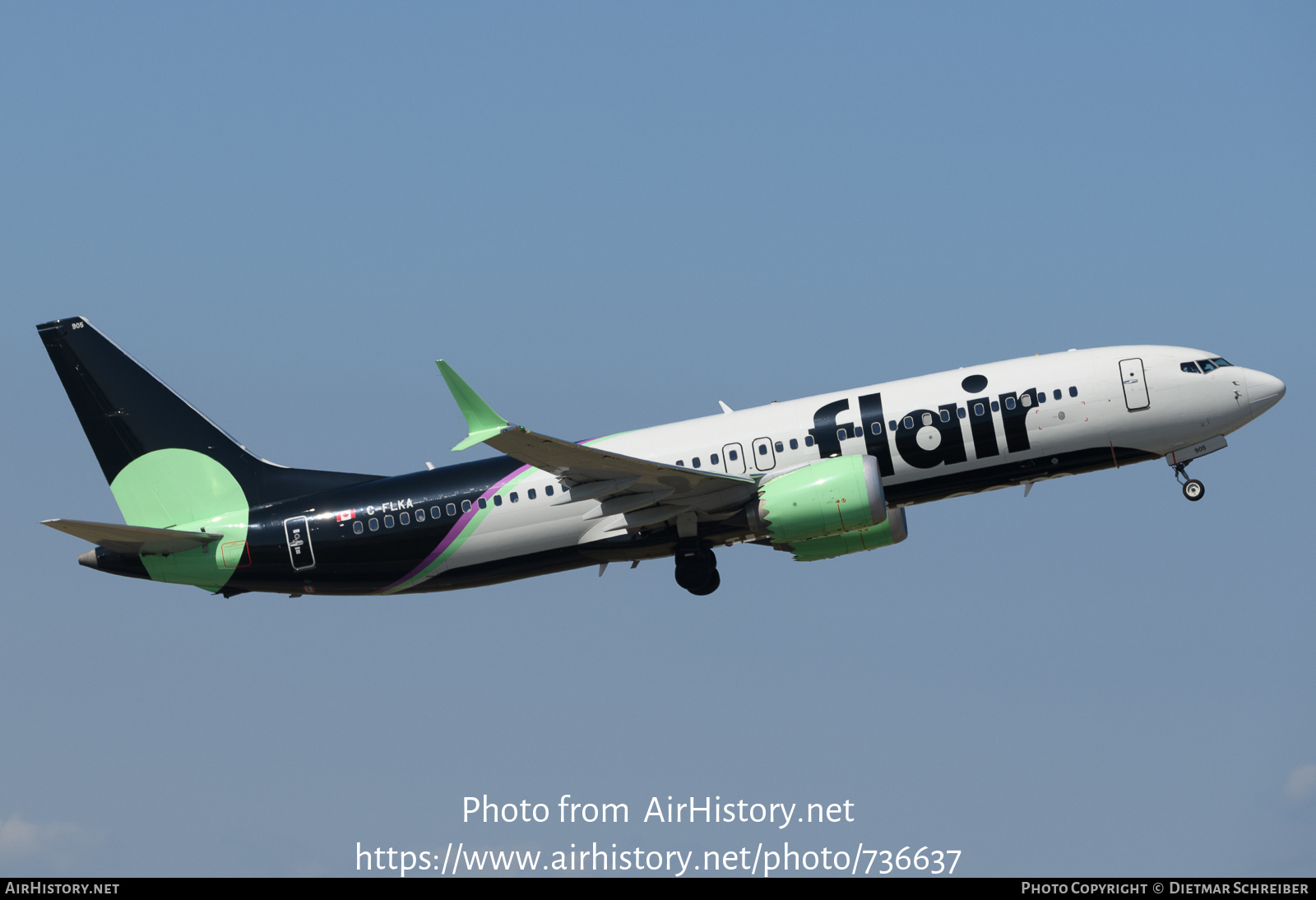 Aircraft Photo of C-FLKA | Boeing 737-8 Max 8 | Flair Airlines | AirHistory.net #736637