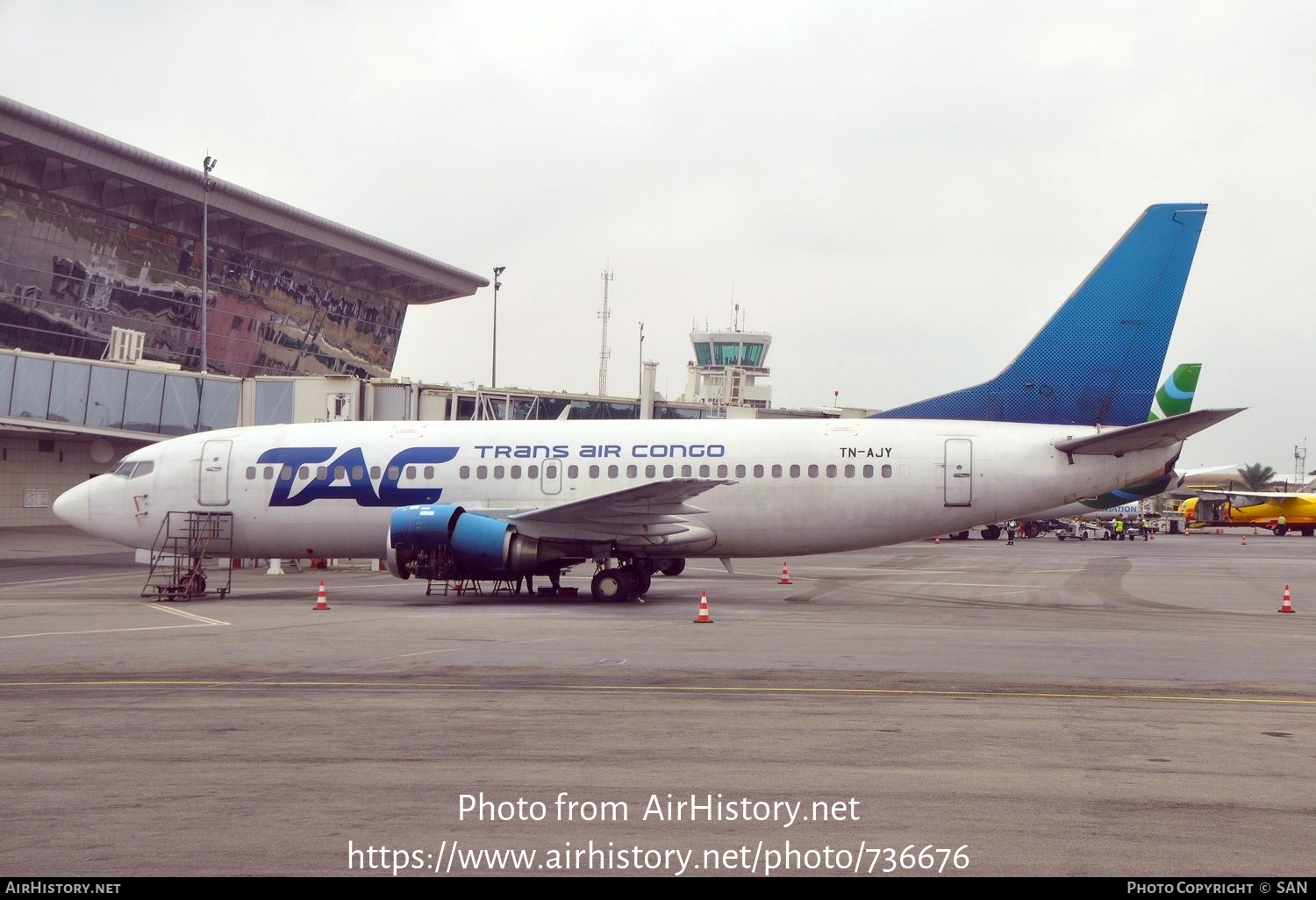 Aircraft Photo of TN-AJY | Boeing 737-3Q8 | Trans Air Congo - TAC | AirHistory.net #736676