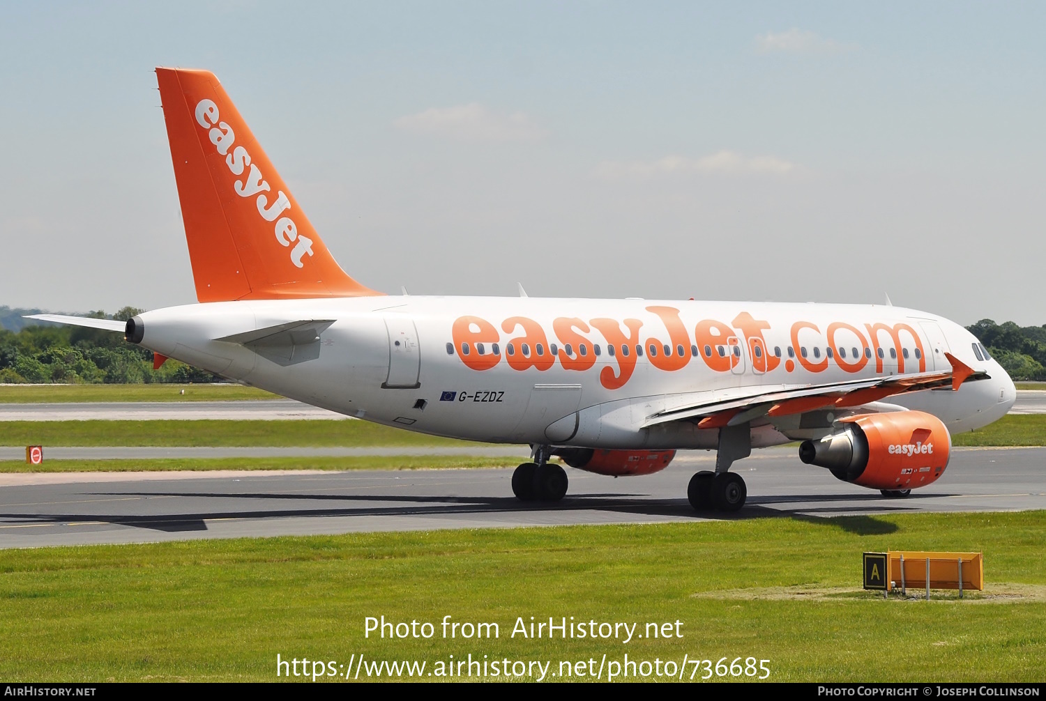 Aircraft Photo of G-EZDZ | Airbus A319-111 | EasyJet | AirHistory.net #736685