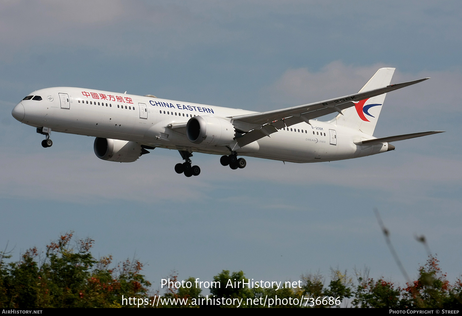 Aircraft Photo of B-206K | Boeing 787-9 Dreamliner | China Eastern Airlines | AirHistory.net #736686