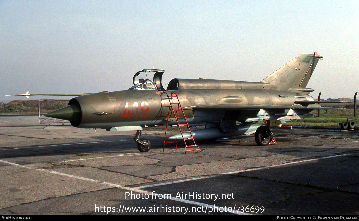 Aircraft Photo of 419 | Mikoyan-Gurevich MiG-21M | East Germany - Air Force | AirHistory.net #736699