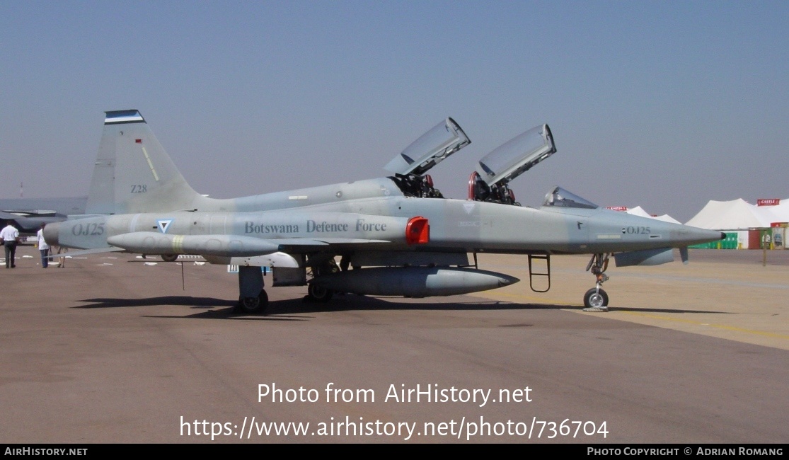 Aircraft Photo of OJ25 | Canadair CF-5D | Botswana - Air Force | AirHistory.net #736704