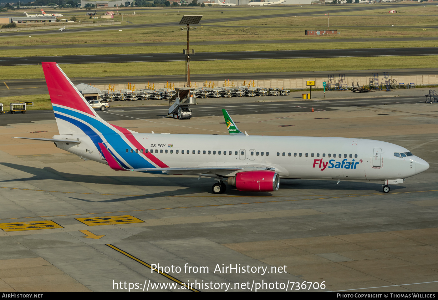 Aircraft Photo of ZS-FGY | Boeing 737-8HO | FlySafair | AirHistory.net #736706